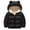 Black, variant on Annhoo Baby Boys Girls Fleece Lined Coats Winter Warm Long Sleeve Zipper up Quilted Jackets with Cute Ears Hood