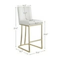 thumbnail image 7 of Bar Stools Set of 2,Counter Height Bar Stools with Backrest and Metal Base, Modern Velvet Fabric Kitchen Stools for Counter Pub Home Kitchen,White, 7 of 7