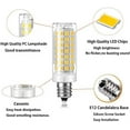 thumbnail image 6 of LINLIN 4Pack 9W E12 LED Bulb,88LED 2835 SMD E12 Mini Corn Bulbs Candelabra LED Light Bulb,110V 900LM Chandelier Decorative Bulb 80Watt Equivalent for Home Lighting, 6 of 7