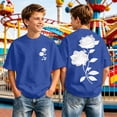 thumbnail image 2 of Boys Graphic Tees Under $10 Short Sleeve Shirts Casual Back to School Playwear Funny Cool #03 Blue 4-5 Years, 2 of 6