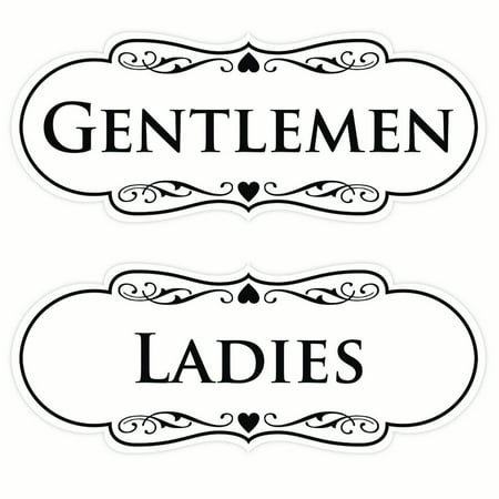 

Designer LADIES GENTLEMEN (2-Pack) - White Large
