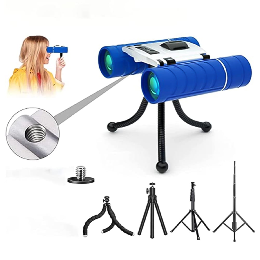Kepooman 10 x 22 High-Resolution Binoculars Optics Mini Compact Binocular Toys Shockproof Folding Small Telescope with Compass and Magnifying Glass for Bird Watching, Travel, Camping, Blue Kepooman 10 x 22 High-Resolution Binoculars Optics Mini Compact Binocular Toys Shockproof Folding Small Telescope with Compass and Magnifying Glass for Bird Watching, Travel, Camping, Blue