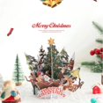thumbnail image 3 of Tarjeta de felicitación de Navidad para mujer, tarjeta de felicitación creativa para fiesta de Navidad, tres decoraciones, tallado de papel, regalo de cumpleaños festivo, 3 of 3