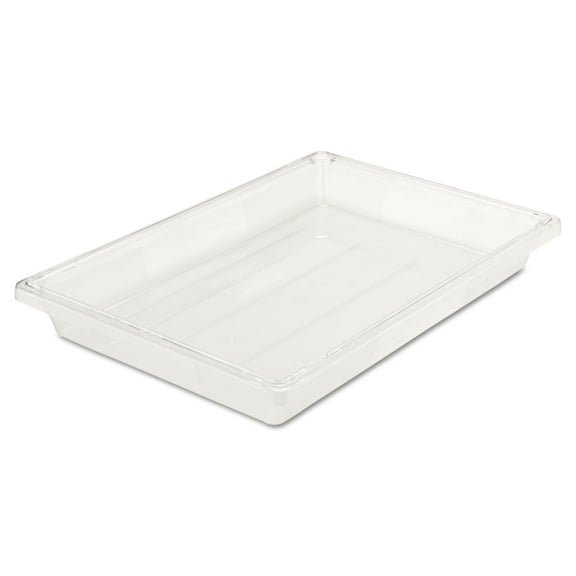 Rubbermaid Commercial Food/Tote Boxes, 5gal, 26w x 18d x 3 1/2h, Clear - RCP3306CLE