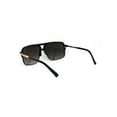 thumbnail image 4 of Mirror Lens Half Rim Plastic Racer Mobster Sunglasses Black Silver Mirror, 4 of 4