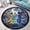Gemini, variant on Circle Area Rug, Panda Washable Non-Slip Floor Carpet, Soft Rug for Living Room Bedroom Decor 24 Inch
