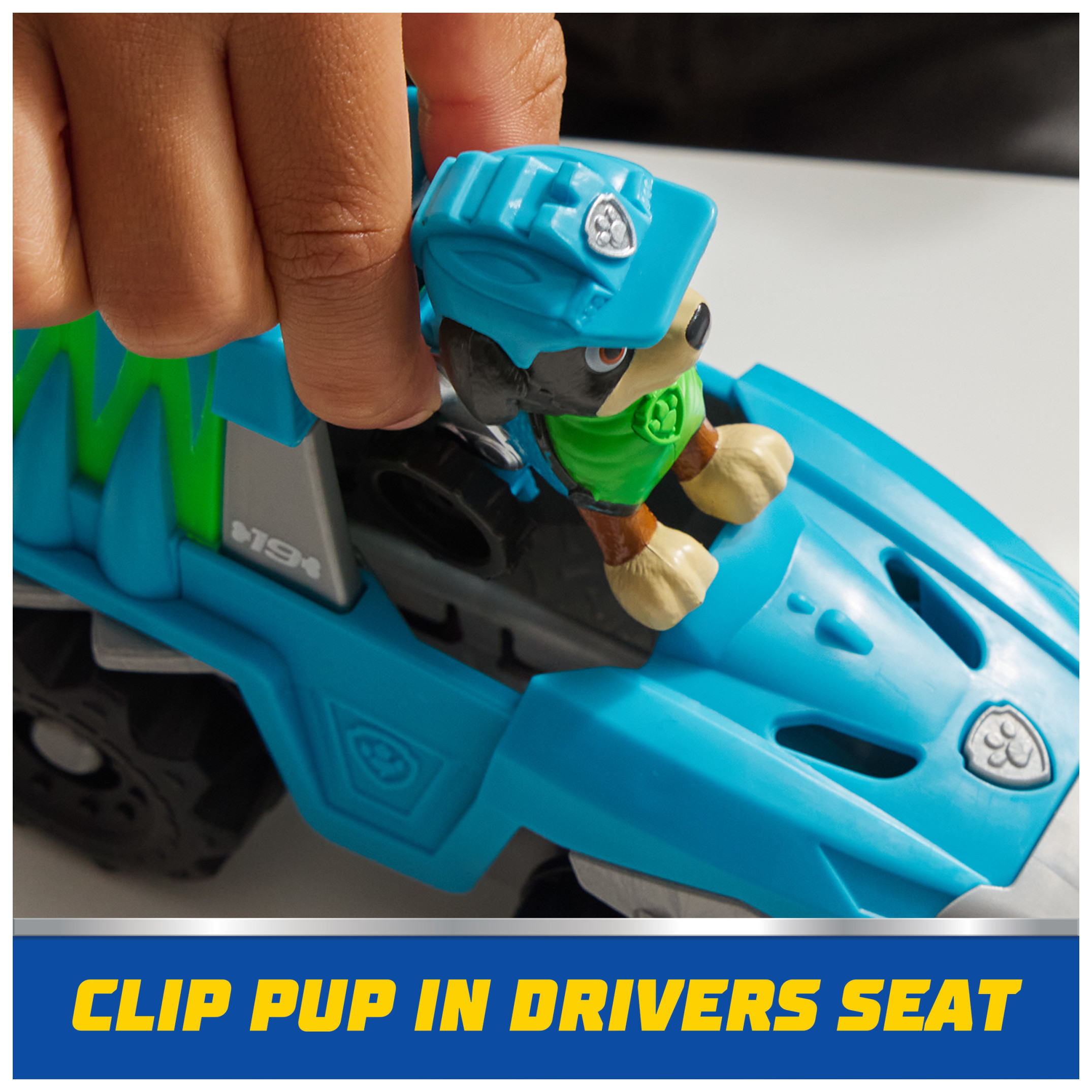 PAW Patrol Dino Rescue Truck with Collectible Rex Figure, Sustainably Minded Toys for Kids Ages 3+