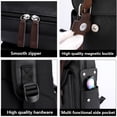 thumbnail image 4 of PRIYAL PU Leather Laptop Backpack,Vintage Travel Rucksack for Work,Travel,Large Casual Daypacks, 4 of 8