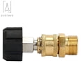 thumbnail image 3 of Gustave Pressure Washer Adapter Set, Brass Quick Connect Kit Gun to Wand, M22 14mm to 1/4 inch, 5000PSI, 3 of 9