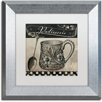 Trademark Fine Art "Bistro Parisienne III" Canvas Art by Color Bakery White Matte, Silver Frame