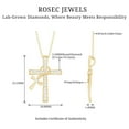 thumbnail image 6 of Rosec Jewels Lab Created Diamond Cross Necklace with Charm - Ef-Vs Quality Diamond Double Cross Pendant Chain - with Jewelry Box, 18K Yellow Gold, 6 of 7