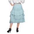 thumbnail image 3 of Moomaya Ruffle Style Skirts For Women Casual Solid Cotton Summer Wear Clothing, 3 of 6