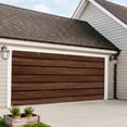 thumbnail image 4 of Dark Brown Wooden Garage Door Cover Banner 6 x 13 FT, Vintage Western Country Wooden Board Garage Door Curtains Backdrop with Grommets for Indoor Outdoor Wall Party Porch Yard Decorations Background, 4 of 9
