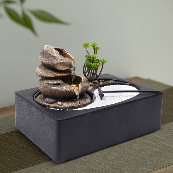 Rockery Fountain Waterfall Feng Shui Desktop Water Sound Indoor Desk Mini Decor