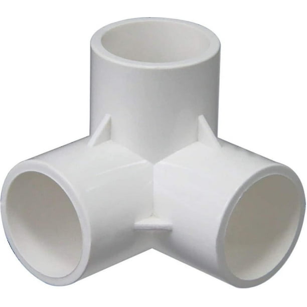 Conectores de tubería de PVC de 3 vías, accesorios tridimensionales, conectores de muebles, marco de invernadero (32 mm, 4 piezas) (hy)
