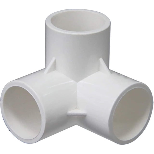 Conectores de tubería de PVC de 3 vías, accesorios tridimensionales, conectores de muebles, marco de invernadero (32 mm, 4 piezas) (hy)