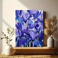 thumbnail image 6 of Blue Iris Floral Canvas Print Wall Art for Living Room Bedroom Office Hotel, 6 of 8