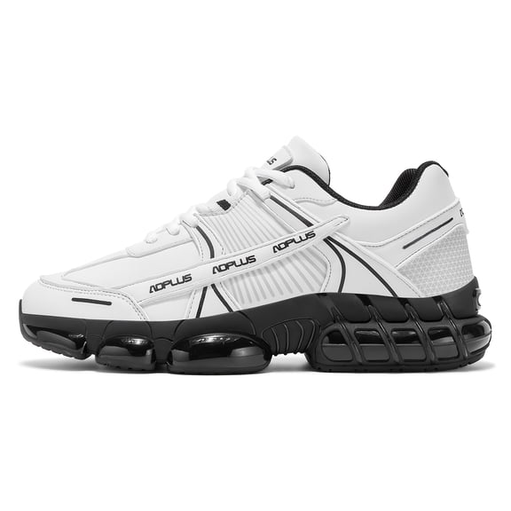 Men's Plus Size Air Cushion Running Sneakers Breathable Non-Slip Athletic Walking Shoes for Outdoor Fitness Training Gym Jogging and Everyday Casual Wear