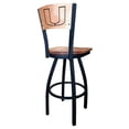 thumbnail image 2 of L038 Miami (FL) 36" Swivel Bar Stool with Black Wrinkle Finish and a Laser Engraved Back, 2 of 3
