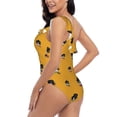 thumbnail image 5 of Yiaed Cute Dog Print Women One Piece Swimsuits Tummy Control One Shoulder Bathing Suits Pattern Ruffle Swimwear-Small, 5 of 8