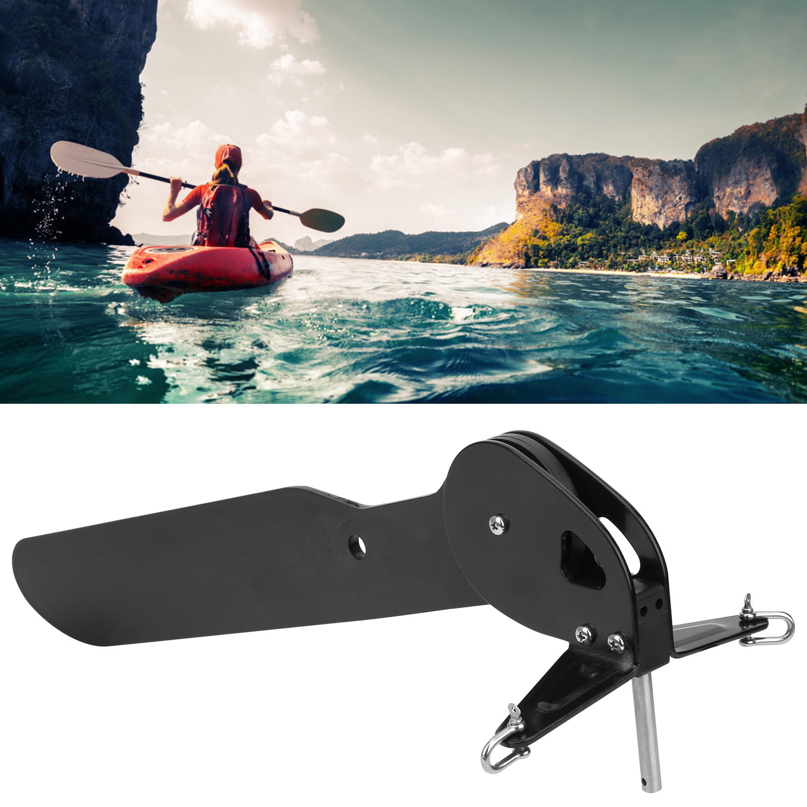 Plastic Canoeing Accessory Tail Vane Rudder Set for Sea Kayaks Fishing Boat Ship