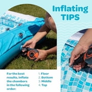 Grip A Pool Large Inflatable Family Size Swimming Pool 90x60x19 Blow up Pool for Kids and Adults