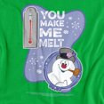 thumbnail image 2 of Frosty The Snowman Melt Women's T Shirt, Kelly Green, Large, 2 of 6