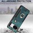 thumbnail image 7 of ShellTech Case for Google Pixel 8,Magnetic Leather Card Holder Wallet RFID-Blocking Case Shockproof TPU Ring Holder Kicsktand Cover with Wrist Strap,Green, 7 of 7