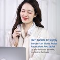 thumbnail image 3 of Amdohai Fan 3 Gear Portable Leafless Hanging Neck 2600mAh Large Capacity Lazy Air Conditioner USB Handheld Small Fan, 3 of 8