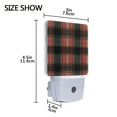 thumbnail image 4 of Plaid in Green Red Yellow LED Night Light with Smart Sensor Plug Into Wall Dusk to Dawn 2 packs, 4 of 7
