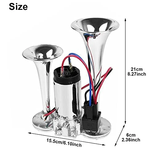 600DB Super Loud Dual Train Horn for Truck: Air Horn for Boat, SUV