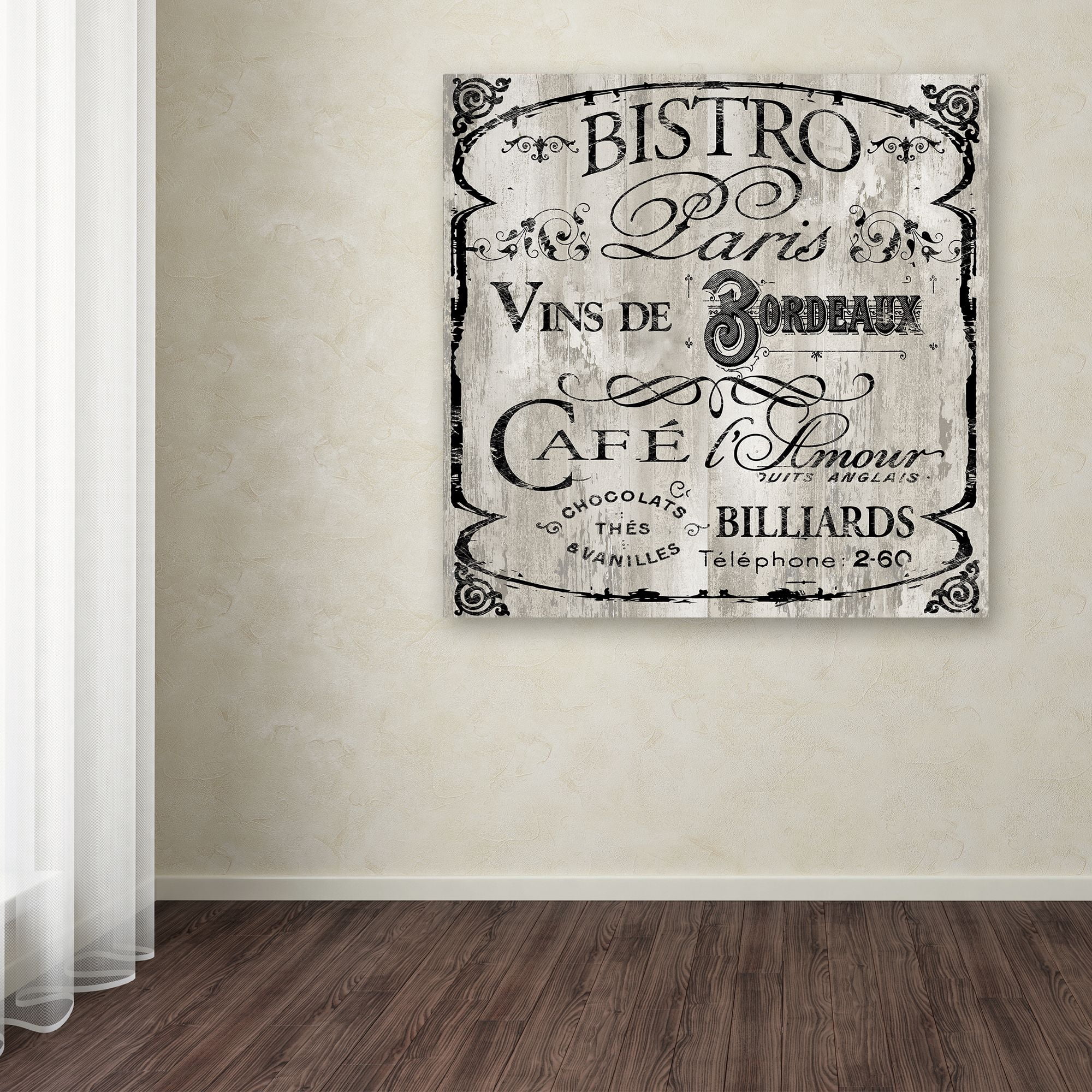 Color Bakery 'Paris Bistro III' Huge Canvas Art 35 x 35