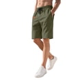 thumbnail image 3 of Men's Drawstring Pockets Elastic Waist Shorts for Casual Beach Green S, 3 of 9
