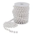 thumbnail image 2 of ZOENHOU 2 Roll 65ft x 10mm Faux Pearl Beads Garlands, Pearl Strands Spool Pearl String, Beaded Artificial Roll for Wedding, 2 of 7