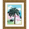 thumbnail image 1 of Allemand, Sue 14x18 Gold Ornate Wood Framed with Double Matting Museum Art Print Titled - Palms III, 1 of 4