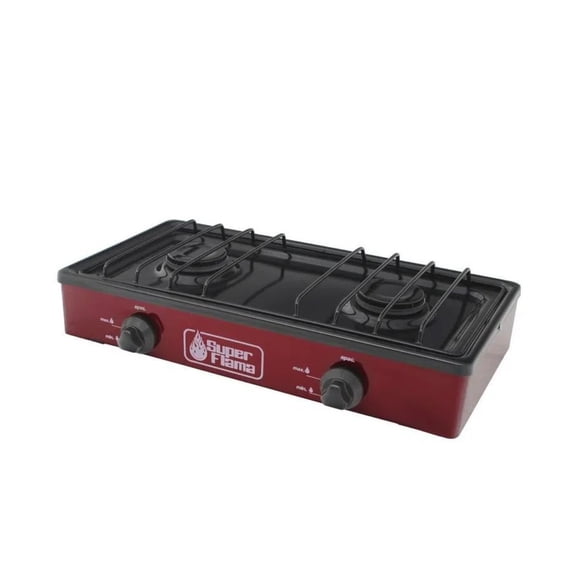 Parrilla de gas Super Flama 2 quemadores 2Q/V COLOR VINO