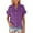Deep Purple, variant on Patlollav Womens Tops Solid Button Shirt V-Neck Plus Size T-shirt