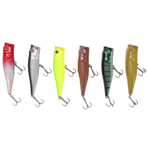 Accesorios de pesca, 6 piezas de simulación Popper cebo Popper señuelo multifuncional