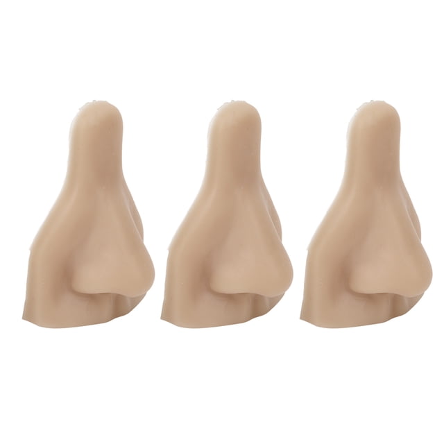 Modèle de Nez en Silicone, Modèle de Nez Humain Réutilisable Petit Simulation Souple Flexible 3 Pcs Structure Claire pour Enseignement Couleur Chair Légère, Couleur Chair Moyenne, Couleur Chair Foncée