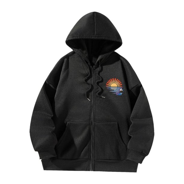 Sudadera con capucha para hombre y mujer, chaqueta con bolsillos para acampar, oficina y trabajo XL Yuyangstore Sudadera con capucha