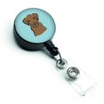thumbnail image 1 of Carolines Treasures BB1172BR Damier Bleu Chocolat Labrador Badge Rétractable, 1 of 2