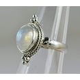 thumbnail image 4 of Navya Craft Rainbow Moonstone Oval 925 Sterling Silver Handmade Women Statement Ring Size 6.0, 4 of 4