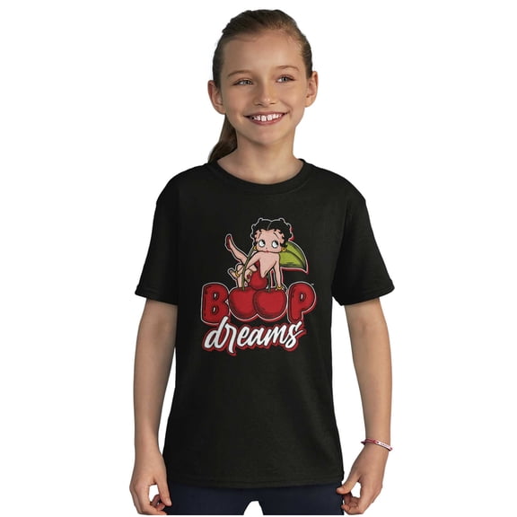 Betty Boop Cartoon Cherry Dreams Girls Kids T Shirt Tees Teen Brisco Brands XS