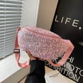 thumbnail image 5 of BLEEUS Women Bag Women Fanny Pack Pu Leather Sequin Coin Purse Single Shoulder Bag Chest Bag, 5 of 10