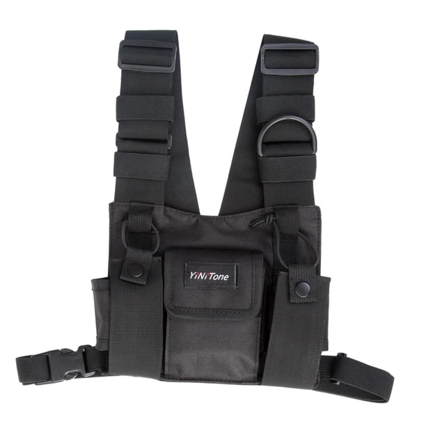 Arnés de hombro para radio, soporte para dos radios con funda frontal tipo bolsa para Estilo A