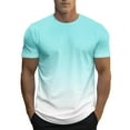 thumbnail image 2 of Mgmyaa Mens Summer Casual Pullover T-Shirts Crew Neck Gradient Color Short Sleeve Tops, 2 of 5