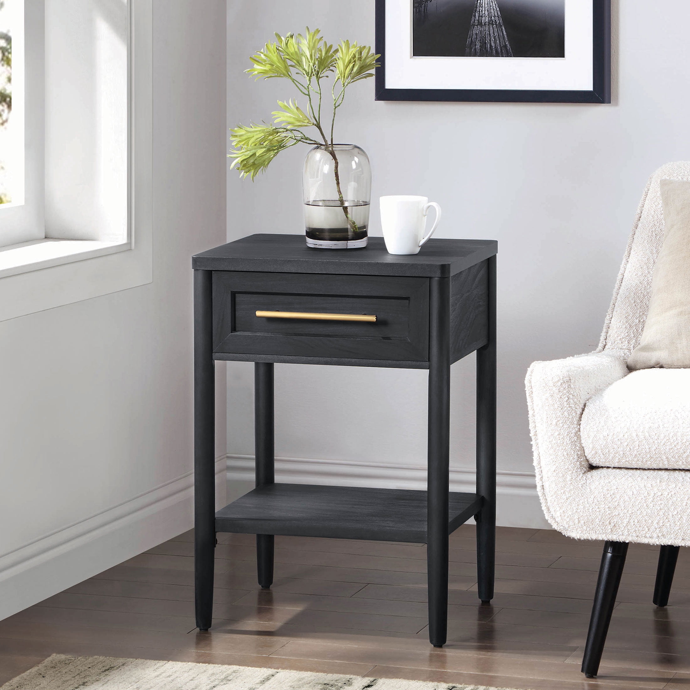 Better Homes Gardens Crossmill Accent Table Weathered Finish Walmart