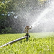Orbit Brass Impact Pulsating Lawn Sprinkler on Metal Step Spike