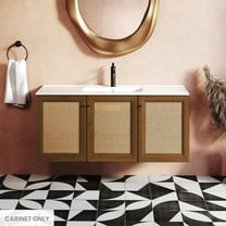 Classe 48" Wall-Mounted Bathroom Vanity Cabinet without Top in Brown Oak