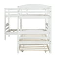 thumbnail image 4 of Veryke L-Shaped Wooden Twin Over Twin Bunk Bed with Trundle in White, 4 of 7